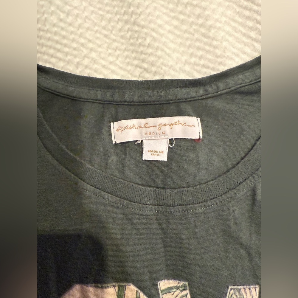 Spiritual Gangster olive LOVE Palm Print Tank Top size Medium - Picture 4 of 4